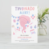 Invitation Tornade Rose 2e Anniversaire (Debout devant)