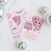 Invitation Tornade rose petit Fournado 4e anniversaire