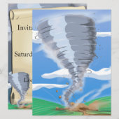 Invitation Tornade Twister (Devant / Derrière)