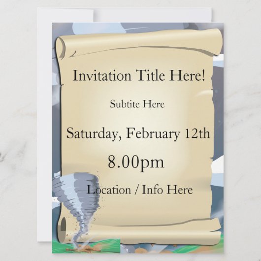 Invitation Tornado Twister (Dos)