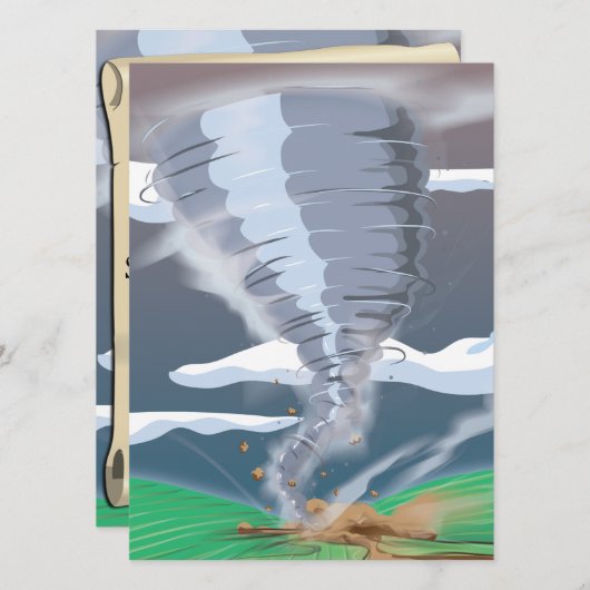 Invitation Tornado Twister (Devant / Derrière)