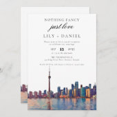 Invitation Toronto Elopement Wedding Reception (Devant / Derrière)