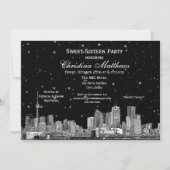 Invitation Toronto Etch Starry do-it-yourself BG Couleur Swee (Devant)