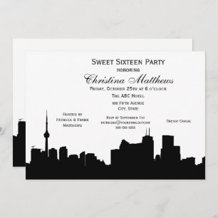 Invitation Toronto Silhouette do-it-yourself BG Color Sweet 1