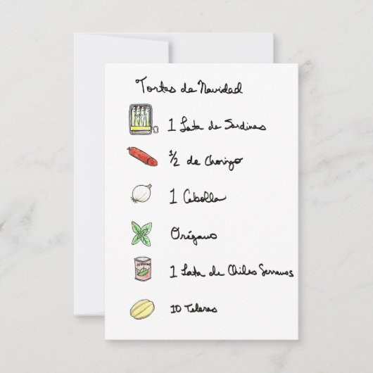 Invitation Tortas de Navidad / Sandwich mexicain de Noël (Devant)