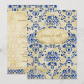 Invitation Torte doux de l'invitation |Blueberry de biscuit (Devant / Derrière)