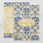 Invitation Torte doux de myrtille d'invitation de biscuit de (Devant / Derrière)