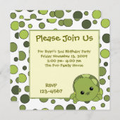 Invitation Tortue Cutie (Devant / Derrière)