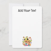 Invitation Tortue de mer Bébé heureux et mignonne personnage (Dos)