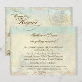 Invitation Tortue de mer d'Hawaii plage océanique côtière mod (Devant / Derrière)