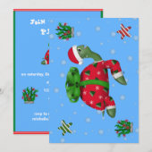 Invitation Tortue de Noël (Devant / Derrière)