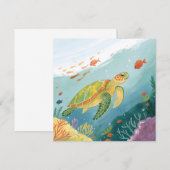 Invitation Tortue de peinture (Devant / Derrière)