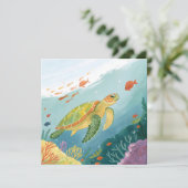 Invitation Tortue de peinture (Debout devant)