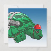 Invitation Tortue Fusée Anniversaire (Dos)