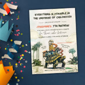 Invitation Tortue Magie Ride fête d'anniversaire