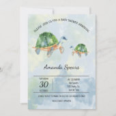 Invitation Tortue marine - Baby shower (Devant)