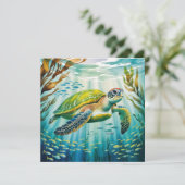 Invitation Tortue peinte (Debout devant)