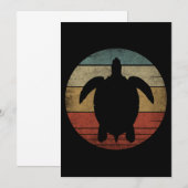 Invitation TORTUE vintage (Devant / Derrière)