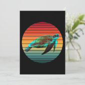 Invitation tortue vintage (Debout devant)