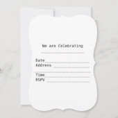 Invitation Tortues de la fête (Dos)