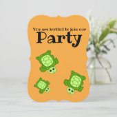 Invitation Tortues de la fête (Debout devant)