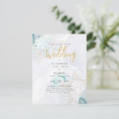 Invitation Tortues de mer Vie océanique Plage Bleu vert Maria (Debout devant)