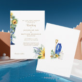 Invitation Toscan Sunflower Mariage Gold Texte