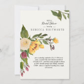 Invitation Toscan Virtual Gold Sunflower Fête des mariées flo (Devant)