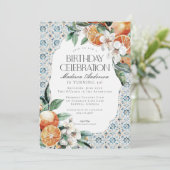 Invitation Toscane Carrelage Côte italienne Anniversaire Invi (Debout devant)