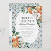 Invitation Toscane Carrelage Côte italienne Anniversaire Invi (Devant / Derrière)