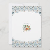 Invitation Toscane Carrelage Côte Italienne Baby shower Invit (Dos)