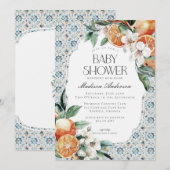 Invitation Toscane Carrelage Côte Italienne Baby shower Invit (Devant / Derrière)