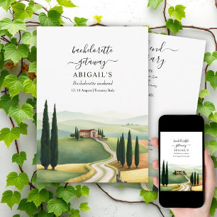 Invitation Toscane Italie destination week-end bachelorette