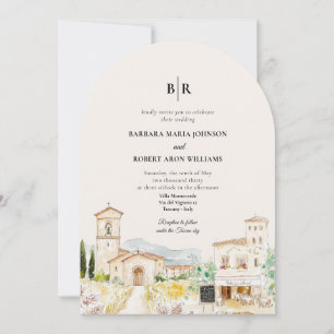 Invitation Toscane Italie Mariage de Rêve sous les Voûtes