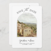 Invitation Toscane Italie Mariage Enregistrer la date (Devant / Derrière)