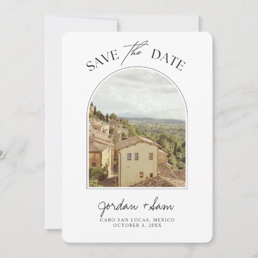 Invitation Toscane Italie Mariage Enregistrer la date (Devant)