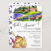 Invitation Toscane Italie | Nourriture italienne | Dîner de r (Devant / Derrière)
