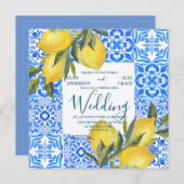 Invitation Toscane italienne Toscane Aquarelle avec Mariage c (Devant / Derrière)