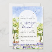 Invitation Toscane Lavande Aquarelle Fête des Mères Brunch (Devant)