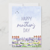 Invitation Toscane Lavande Aquarelle Fête des Mères Brunch (Dos)