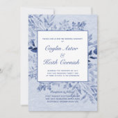 Invitation Toscane Mariage de verdure bleue (Devant)