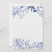 Invitation Toscane Mariage de verdure bleue (Dos)