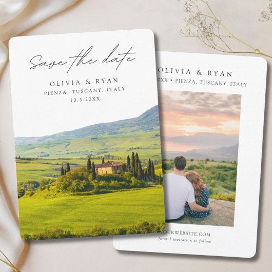 Invitation Toscane Mariage Pienza Italie Enregistrer la date