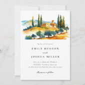 Invitation Toscane Paysage Mariage italien (Devant)
