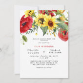 Invitation Toscane Toscane Tournesol Jaune Taudité Mariage si (Devant)