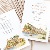 Invitation Tossa de Mar Espagne Invite de mariage