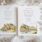 Invitation Tossa de Mar Espagne Invite de mariage