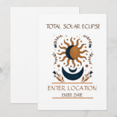 Invitation Total des éclipses solaires personnalisées (Devant / Derrière)