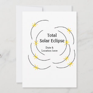 Invitation Total éclipse solaire ajouter la date emplacement