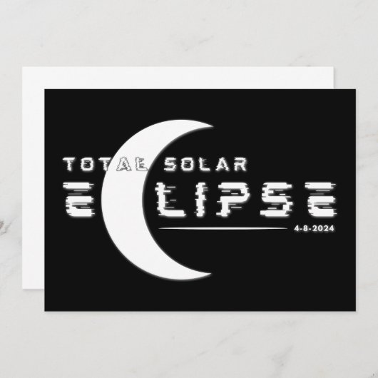 INVITATION TOTAL SOLAIRE ECLIPSE 2024 (Devant / Derrière)